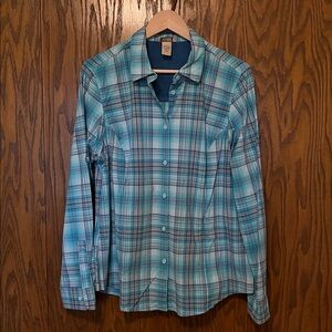 Duluth Trading Company - Blue Plaid Button-Up Shirt